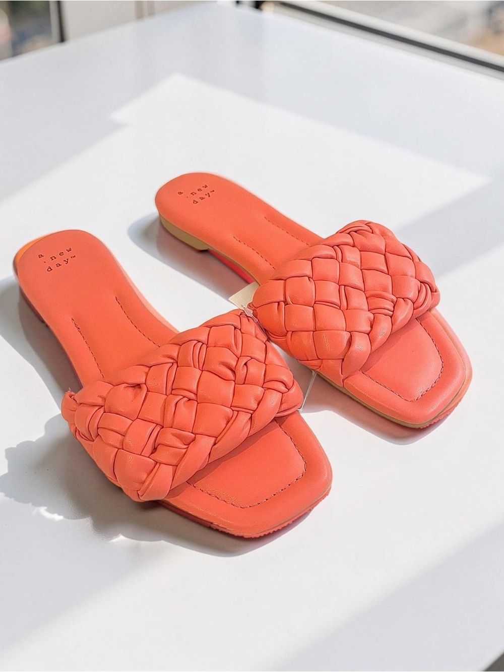 Women's Carissa Woven Slide Sandals - A New Day Pink
